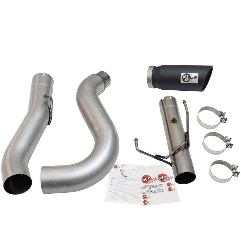 aFe MACHForce XP Exhaust Large Bore 5in DPF-Back Alu. 13-15 Dodge Trucks L6-6.7L (td) *Black Tip