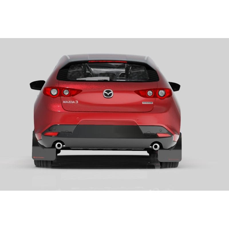 Rally Armor 19-22 Mazda3 GT Sport Hatch Black UR Mud Flap w/ Dark Grey Logo