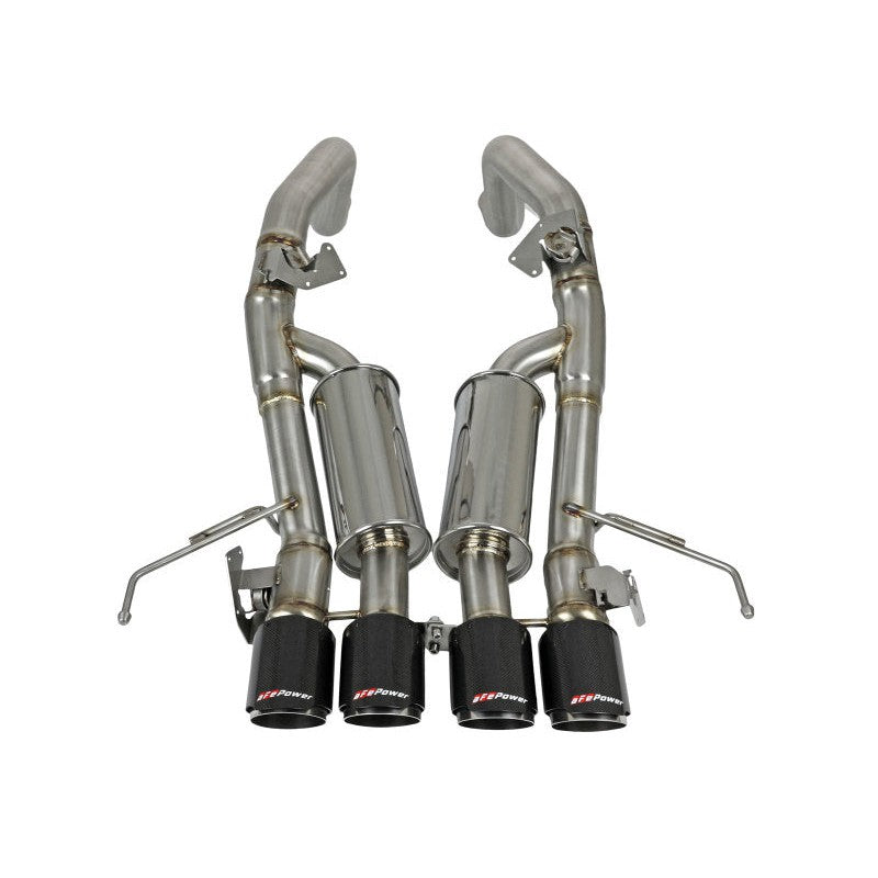 aFe MACH Force-Xp Axle-Back Exhaust System w/ Carbon Fiber Tips Chevrolet Corvette (C7) 14-19 6.2L
