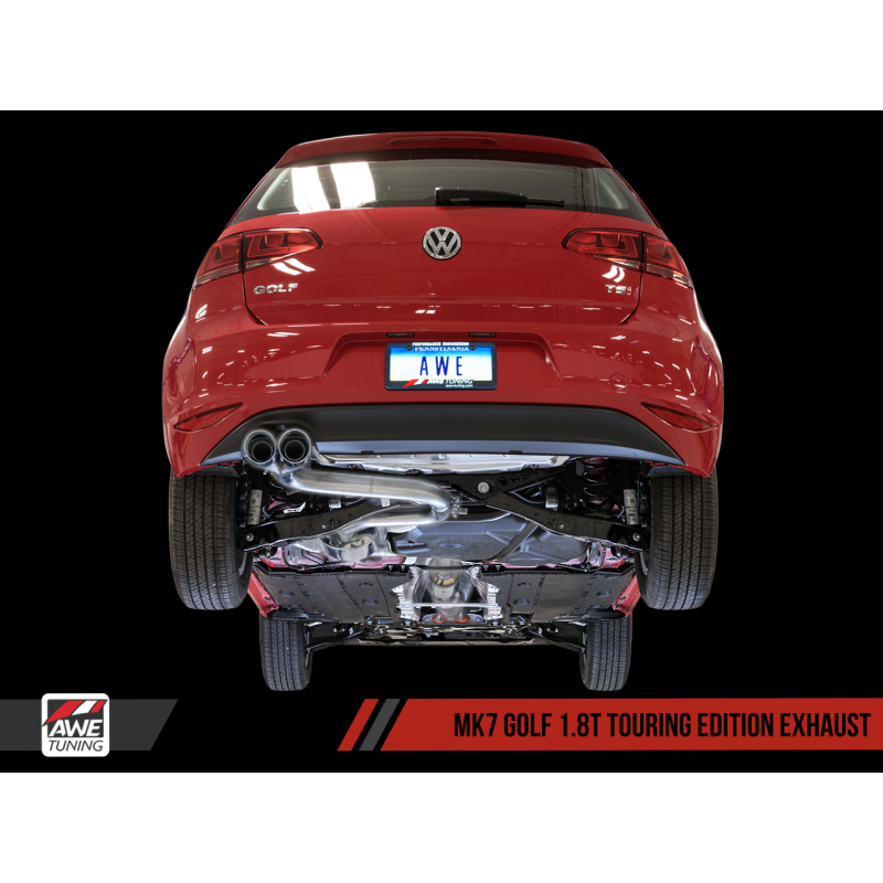 AWE Tuning VW MK7 Golf 1.8T Touring Edition Exhaust w/Chrome Silver Tips (90mm)