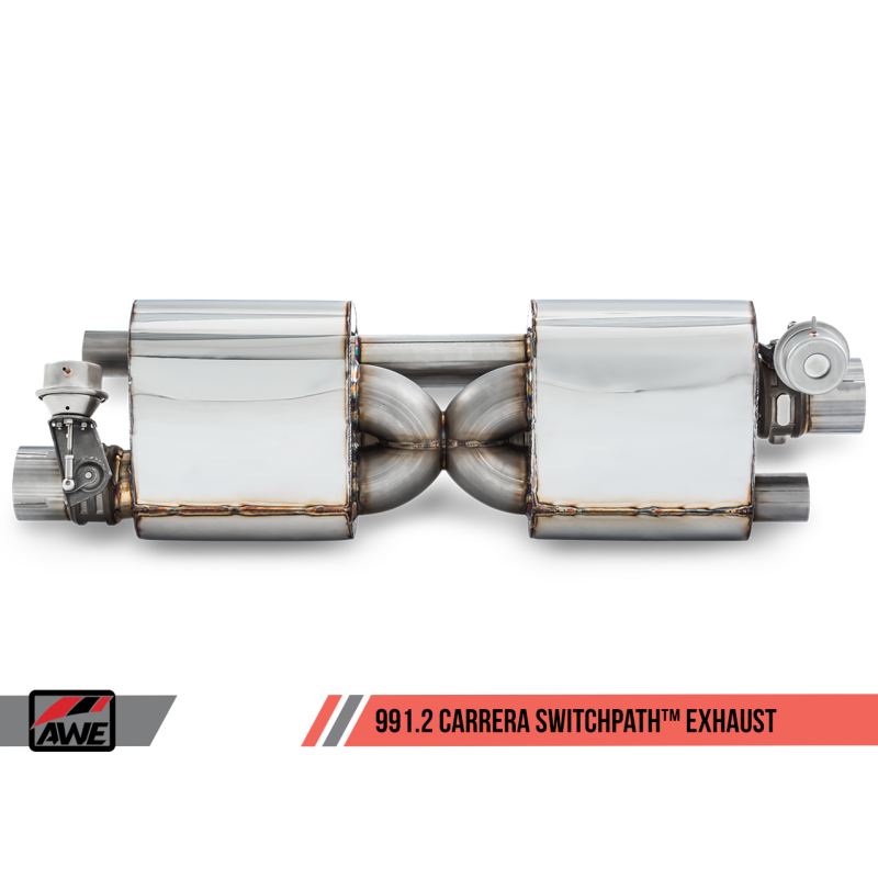 AWE Tuning Porsche 911 (991.2) Carrera / S SwitchPath Exhaust for PSE Cars - Chrome Silver Tips