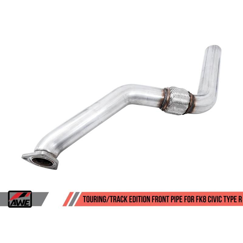 AWE Tuning 2017+ Honda Civic Type R Touring Edition Exhaust w/Front & Mid Pipe - Diamond Blk Tips