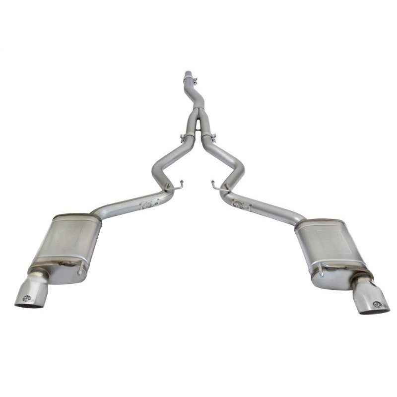 aFe MACHForce XP Exhausts Cat-Back SS-304 EXH w/ Polished Tips 15-16 Ford Mustang EcoBoost 2.3L (t)