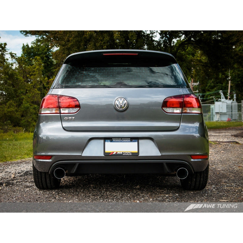 AWE Tuning Mk6 GTI Performance Catback - Chrome Silver Round Tips - T1 Motorsports