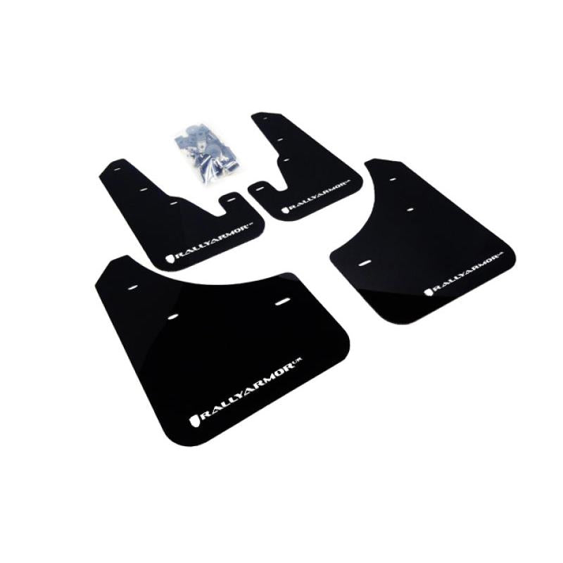 Rally Armor 04-09 Mazda3/Speed3 Black UR Mud Flap w/ White Logo