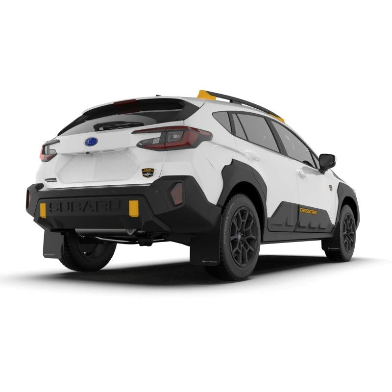 Rally Armor - 2024 Subaru Crosstrek (Wilderness Only) Black UR Mud Flap W/White Logo No Drilling Req