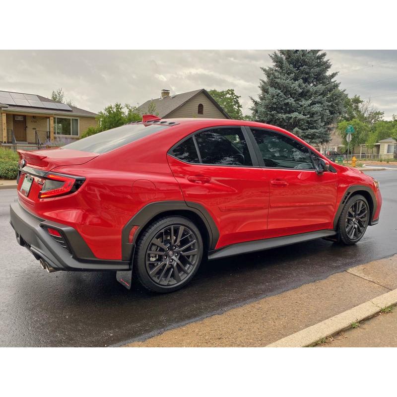 Rally Armor 2022 Subaru WRX Black UR Mud Flap w/ Red Logo