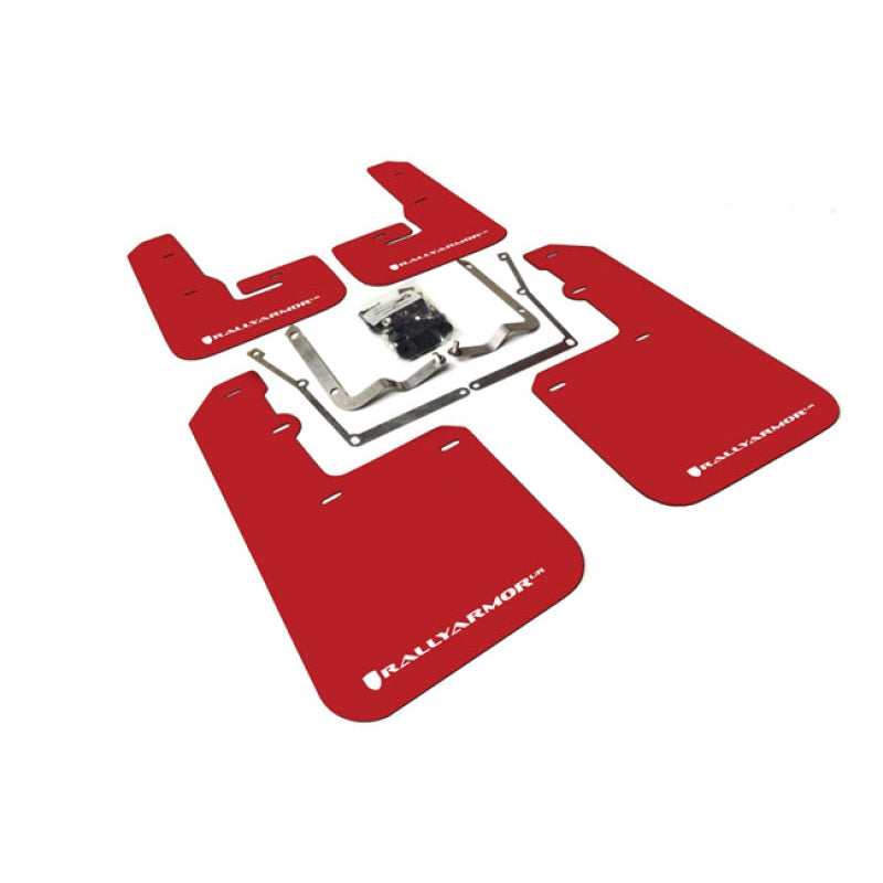 Rally Armor 15-18 VW Jetta Red UR Mud Flap w/ White Logo - T1 Motorsports