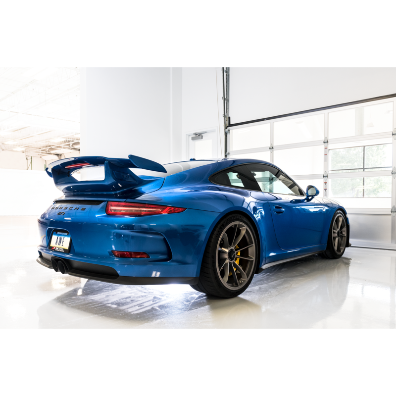 AWE Tuning Porsche 991 GT3 / RS Center Muffler Delete - Diamond Black Tips