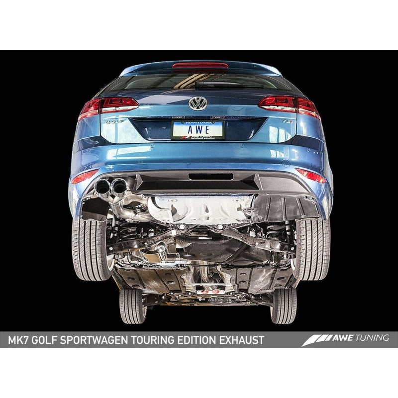 AWE Tuning VW MK7 Golf SportWagen Touring Edition Exhaust w/Diamond Black Tips (90mm) - T1 Motorsports