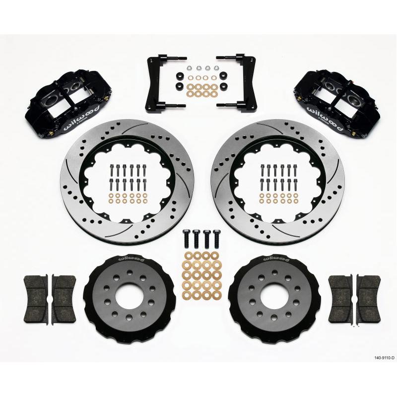 Wilwood Narrow Superlite 6R Front Hat Kit 14.00in Drilled 2005-2014 Mustang - T1 Motorsports
