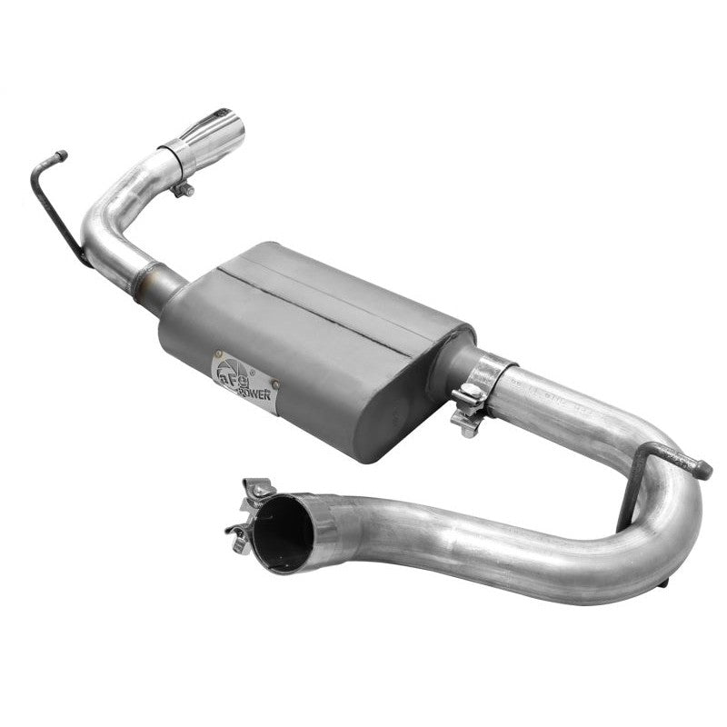 aFe Scorpion 2-1/2in Alum Steel Axle-Back Exhaust w/Polished Tip 07-18 Jeep Wrangler JK V6-3.6/3.8L