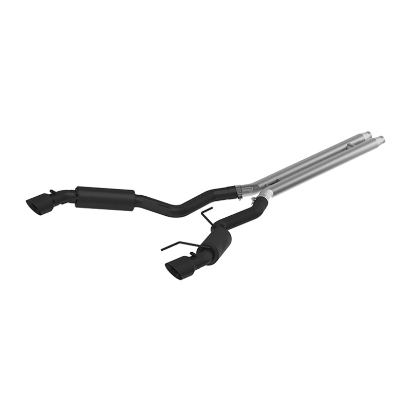 MBRP 15-17 Ford Mustang GT 5.0 3in Cat Back Dual Split Rear Race Version 4.5in Tips - Black Coated - T1 Motorsports