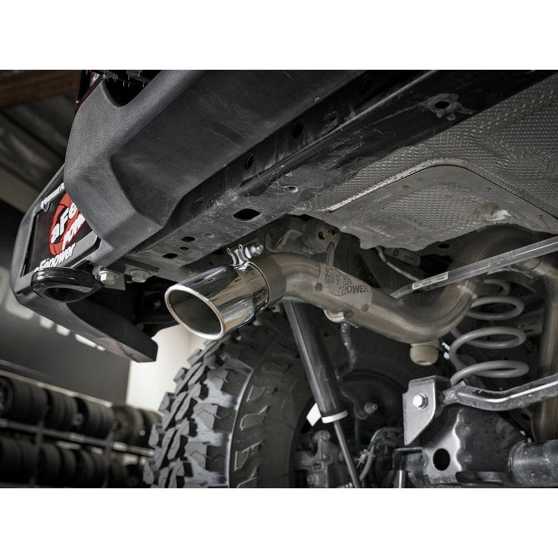 aFe MACH Force-Xp 2.5in 409SS Axle-Back Hi-Tuck Exh Sys w/ Pol Tip 18-20 Jeep Wrangler (JL) V6 3.6L