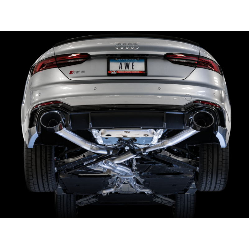AWE Tuning Audi B9 RS5 Track Edition Exhaust w/ Diamond Black RS Tips