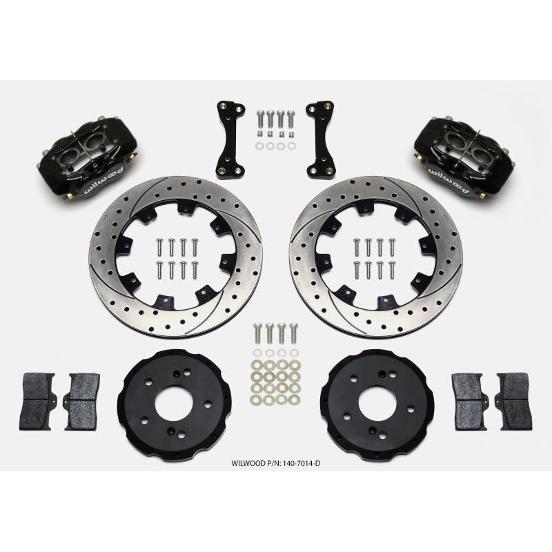 Wilwood Forged Dynalite Front Hat Kit 12.19in Drilled 02-06 Acura RSX-5 Lug - T1 Motorsports