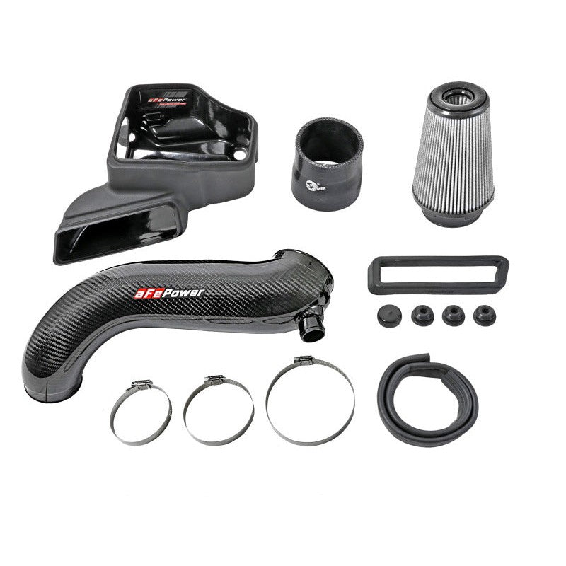 aFe Track Series Carbon Fiber Intake System w/ Pro DRY S Filter - 15-19 VW Golf R (MKVII)