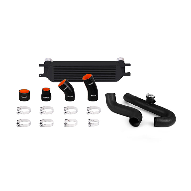 Mishimoto 2015 Ford Mustang EcoBoost Performance Intercooler Kit - Black Core Wrinkle Black Pipes - T1 Motorsports