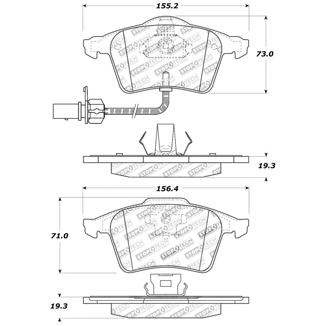 StopTech Performance 07-09 Mazda 3 Front Brake Pads