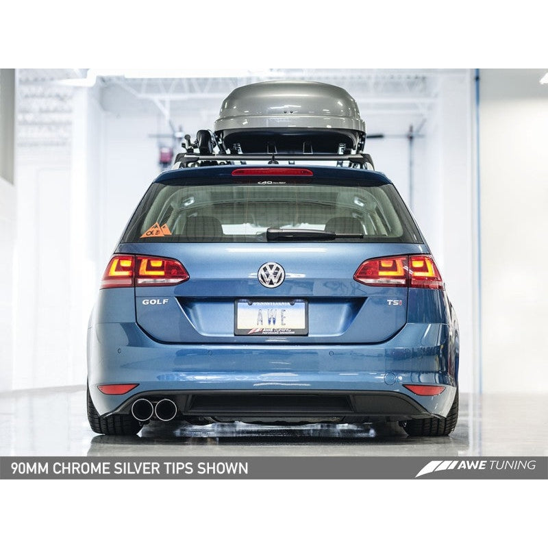 AWE Tuning VW MK7 Golf SportWagen Touring Edition Exhaust w/Diamond Black Tips (90mm) - T1 Motorsports