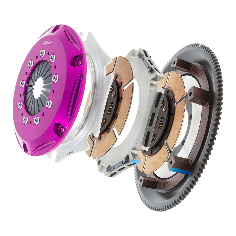Exedy 1986-1989 Mazda RX-7 R2 Hyper Twin Cerametallic Clutch Sprung Center Disc Push Type Cove - T1 Motorsports