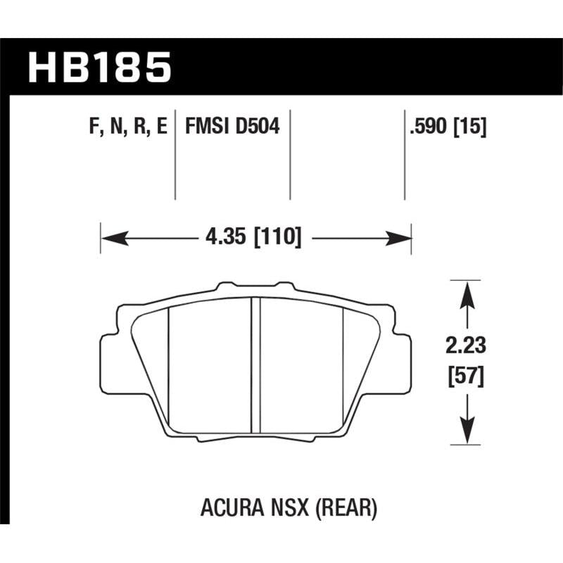 Hawk HPS 5.0 Street Brake Pads - Rear - T1 Motorsports