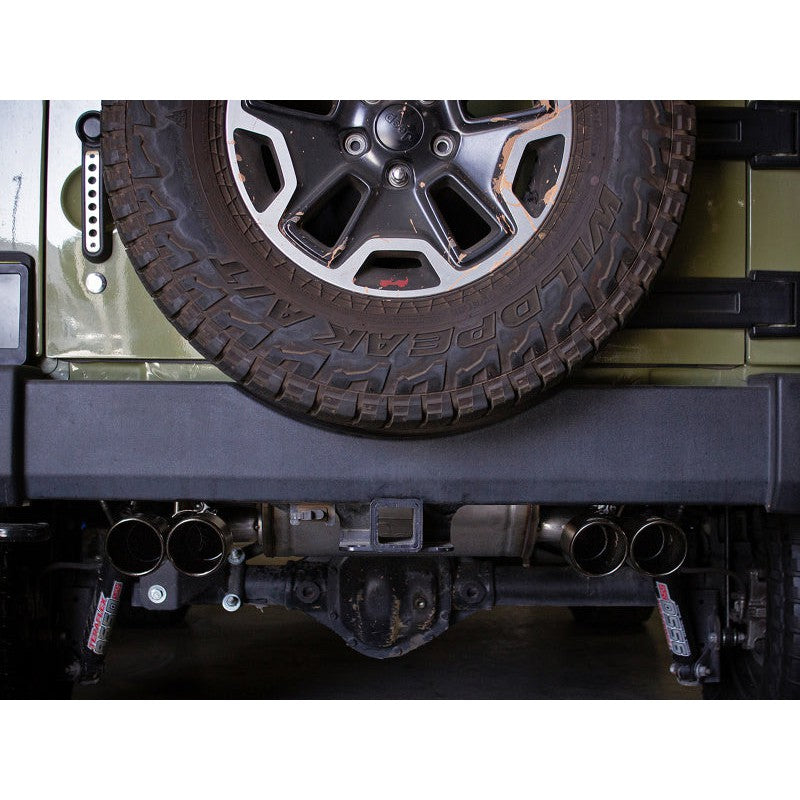 aFe Rebel Series 2.5in 409 SS Axle-Back Exhaust System Black 07-18 Jeep Wrangler (JK) V6-3.6L/3.8L