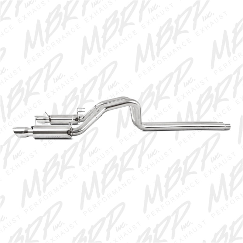 MBRP 11-12 Ford Shelby GT 500 T304 3in Cat Back Dual Split Rear Race Version 4.5in Tips - T1 Motorsports