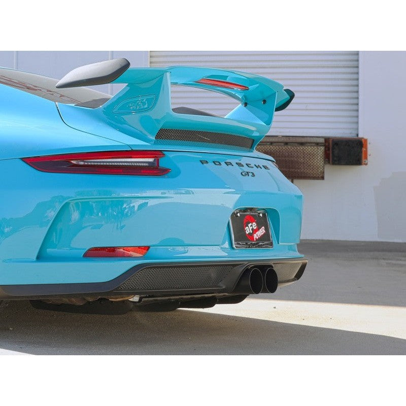 afe 14-16 Porsche 911 GT3 991.1 H6 3.8L MACH Force-Xp 304 SS Cat-Back Exhaust System w/ Black Tips