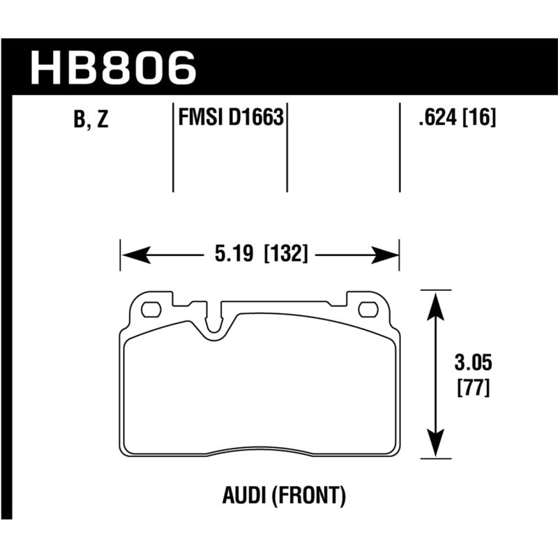 Hawk 16-17 Audi A6 Performance Ceramic Street Front Brake Pads - T1 Motorsports