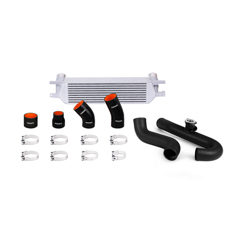 Mishimoto 2015 Ford Mustang EcoBoost Performance Intercooler Kit - Silver Core Wrinkle Black Pipes - T1 Motorsports