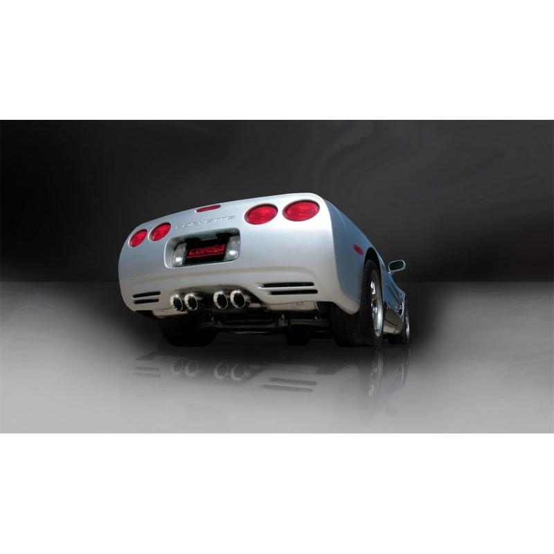 Corsa Sport Axle-Back Exhaust (Polished 3.5" Twin Tips) - 1997-2004 Chevrolet Corvette C5 Z06 5.7L V8