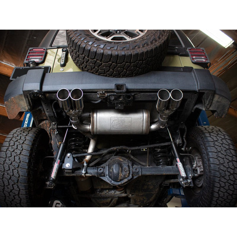 aFe Rebel Series 2.5in 409 SS Axle-Back Exhaust Polished 07-18 Jeep Wrangler (JK) V6-3.6L/3.8L