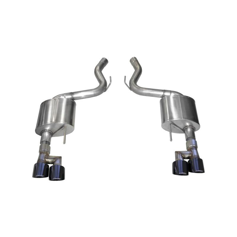 Corsa 3in Touring Axle-Back Exhaust (Black Tips) - 2018-2023 Ford Mustang 5.0L