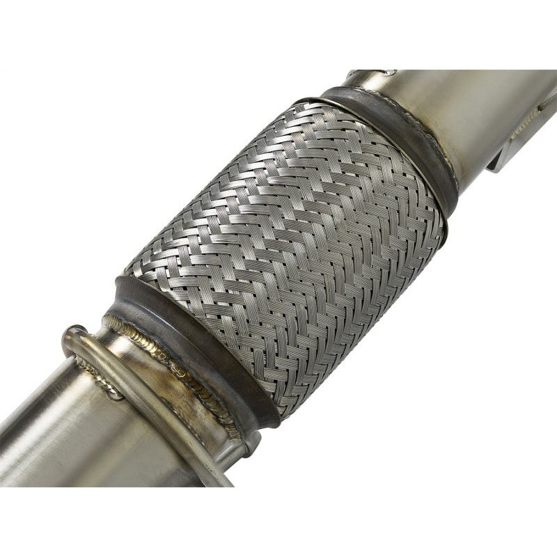 aFe Twisted Steel 3in. 304 SS Catted Series Downpipe 16-18 Ford Focus RS I4-2.3L (t) - T1 Motorsports