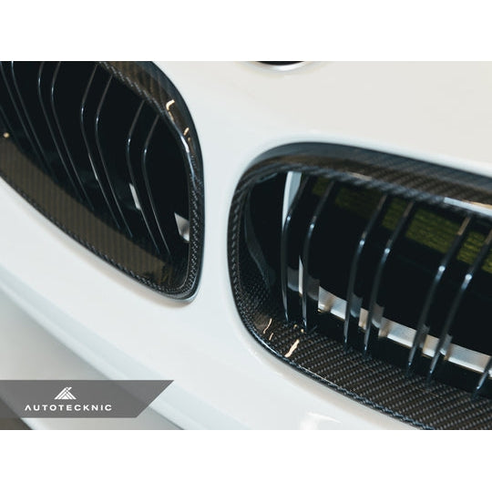 AutoTecknic Carbon Fiber Dual-Slats Front Grilles - F22 2-Series/ F87 M2 - T1 Motorsports