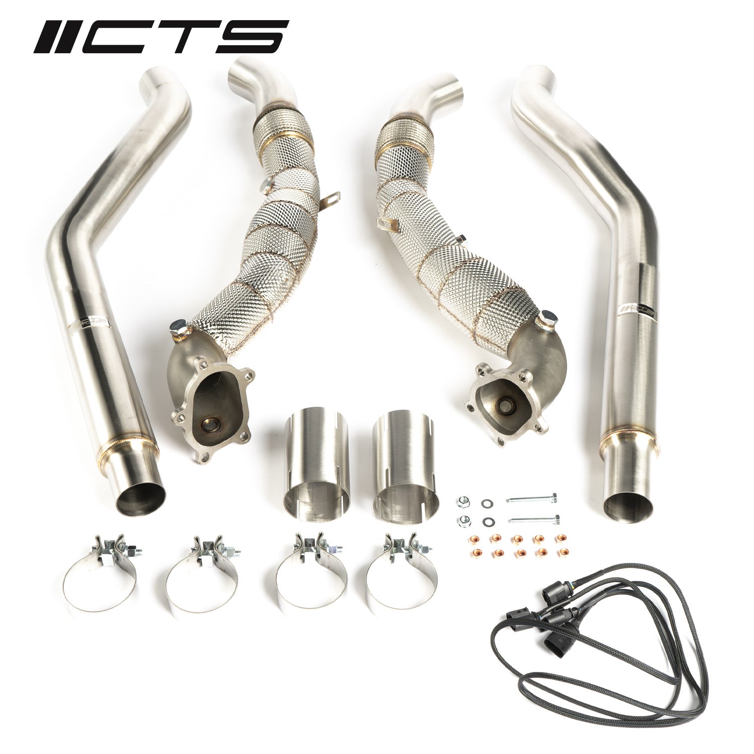 CTS Turbo Audi C7/C7.5 S6/S7/RS7 4.0T Cast Downpipe with High Flow Cats - T1 Motorsports