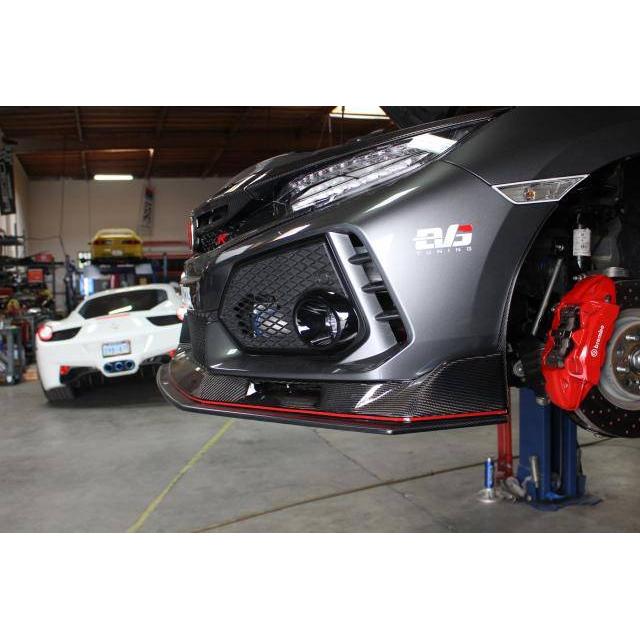 EVS Tuning Carbon Front Lip Spoiler V2 - Honda Civic Type R FK8 - T1 Motorsports