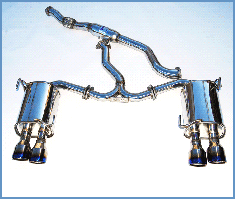 Invidia 15+ Subaru WRX/STI 4Dr Q300 Twin Outlet Rolled Titanium Burnt Quad Tip Cat-Back Exhaust - T1 Motorsports