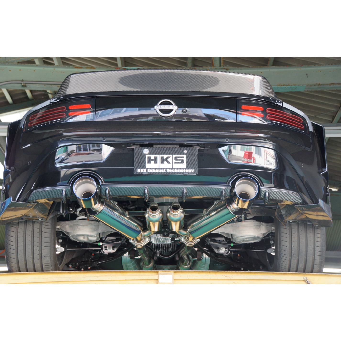 HKS Full Dual Muffler Catback Exhaust - Nissan 400Z - T1 Motorsports