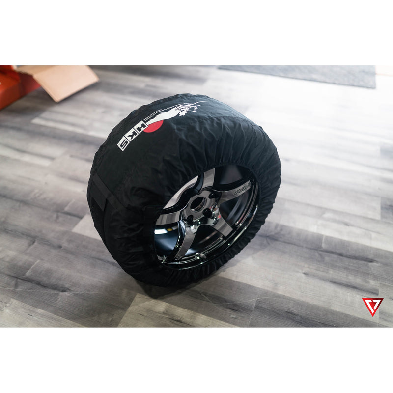 HKS Tire Tote Set - 4 Covers + 1 Felt Pad **Limited Quantity** - T1 Motorsports