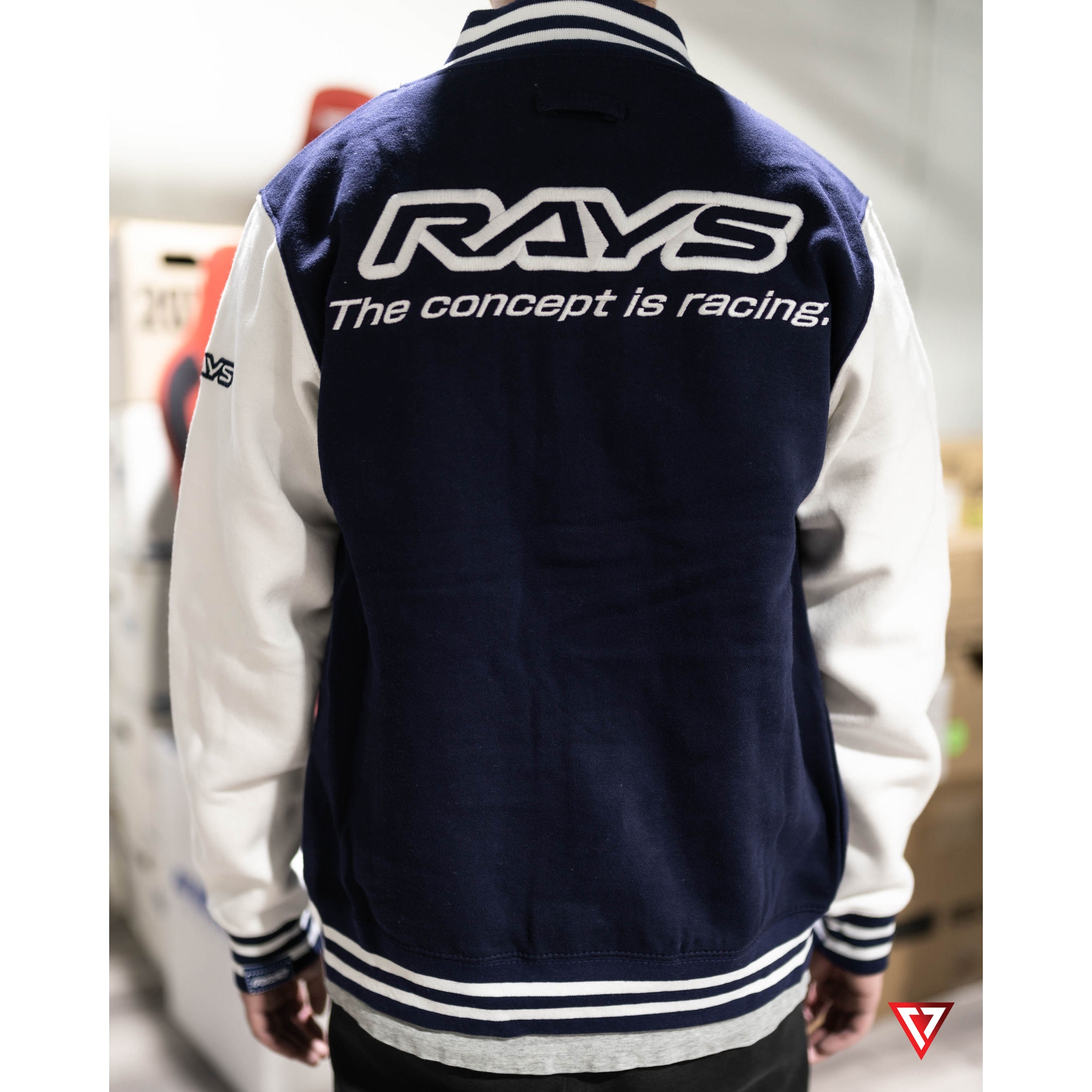 Rays 2022 Varsity Jacket - Oxford Navy/White - T1 Motorsports
