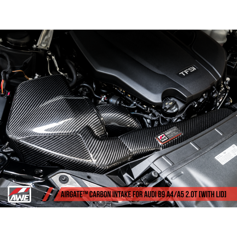AWE Tuning Audi B9 A4/A5 2.0T Quattro Carbon Fiber AirGate Intake w/ Lid