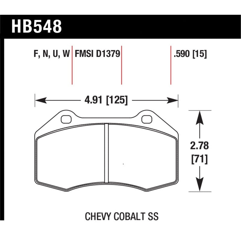 Hawk Renault Clio DTC-60 Race Front Brake Pads - T1 Motorsports