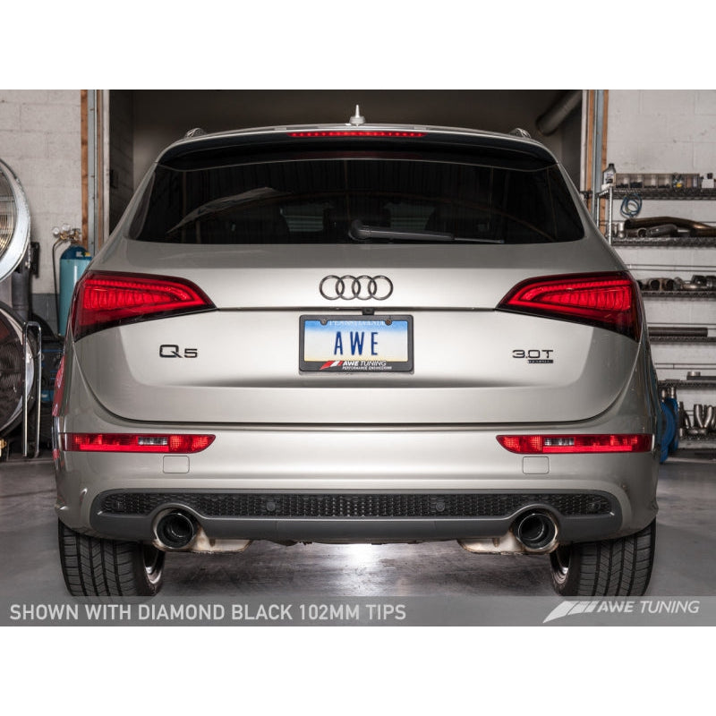 AWE Tuning Audi 8R Q5 3.0T Touring Edition Exhaust Dual Outlet Chrome Silver Tips