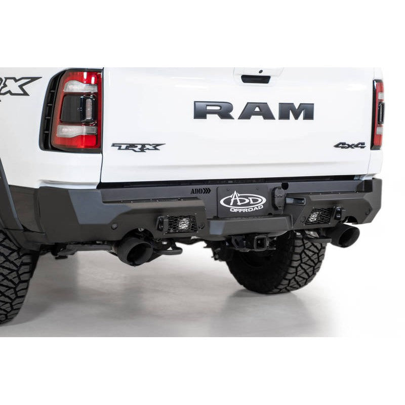 Addictive Desert Designs 2021 Dodge RAM 1500 TRX Stealth Fighter Rear Bumper - Hammer Black