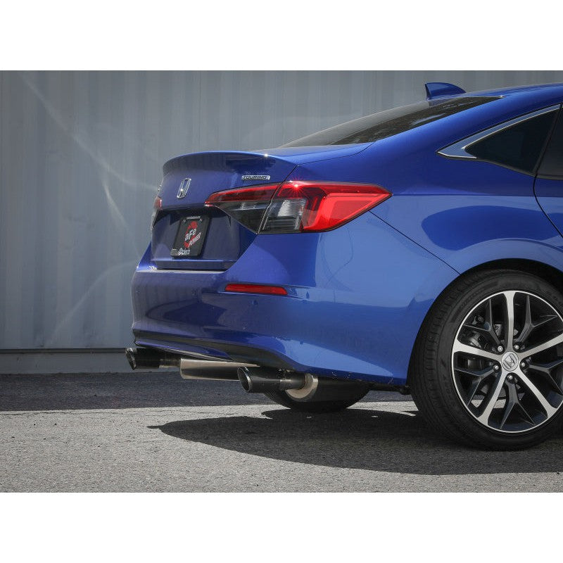 aFe Takeda 2.5in 304 SS Cat-Back Exhaust System w/CF Tips 2022+ Honda Civic L4-1.5L (t)