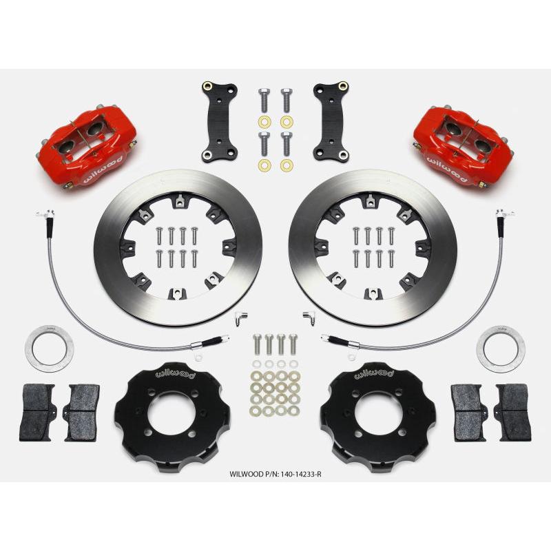 Wilwood Forged Dynalite Front Hat Kit 12.19in Red 2016-Up Mazda MX5 Miata w/ Lines - T1 Motorsports