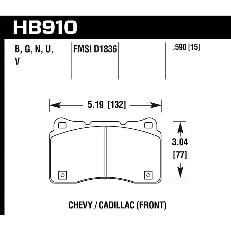 Hawk 15-16 Cadillac XTS / Chevrolet Corvette DTC-70 Front Brake Pads - T1 Motorsports