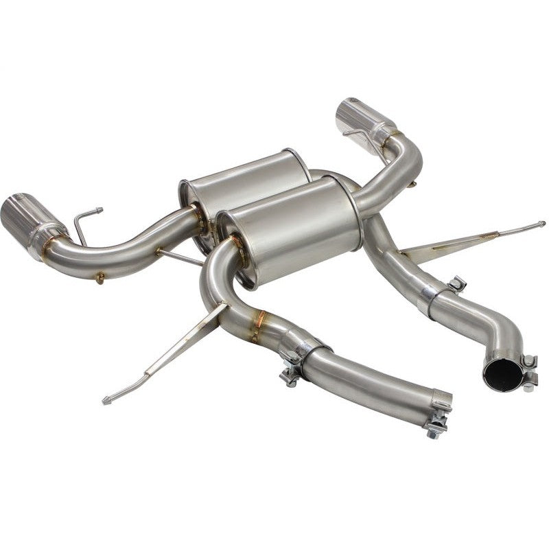 aFe MACHForce XP 2.5in Axle Back Stainless Exhaust w/ Polished Tips 07-13 BMW 335i 3.0L L6 (E90/92)